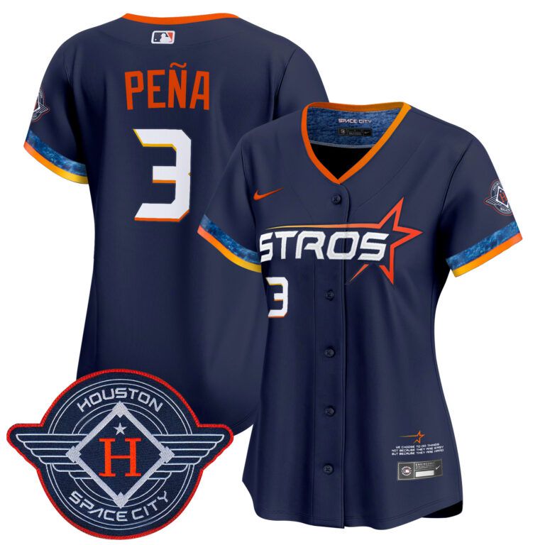 Women Houston Astros 3 Pena blue 2025 City Connect Vapor Limited Stitched Jersey